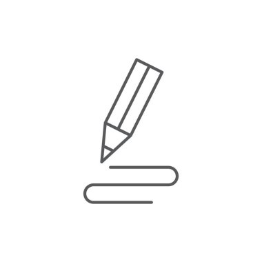 Kalem, beyaz arka plan üzerinde izole vektör simgesi yazın