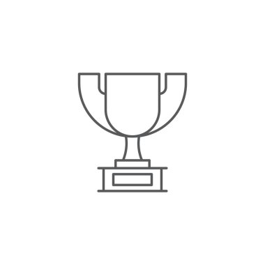 Beyaz arka plan üzerinde izole kupa bardak vektör simgesi