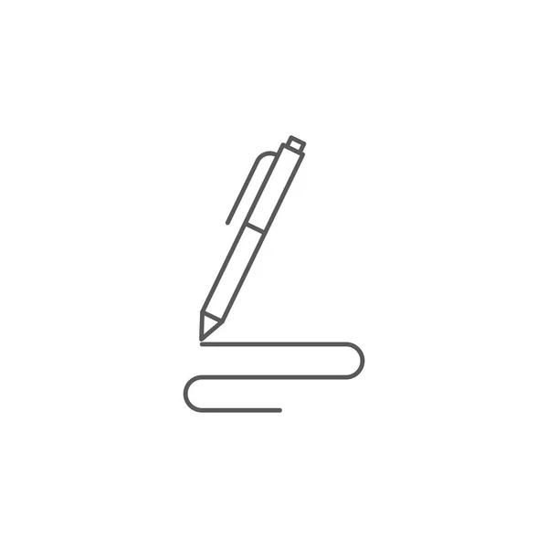 Pluma, escribir icono vectorial aislado sobre fondo blanco — Vector de stock