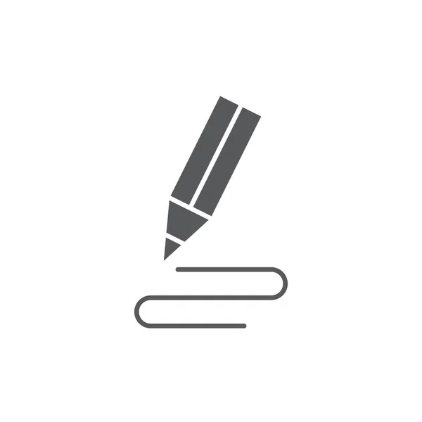 Pluma, escribir icono vectorial aislado sobre fondo blanco — Vector de stock