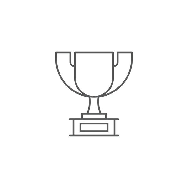 Иконка вектора кубка трофея на белом фоне — стоковый вектор