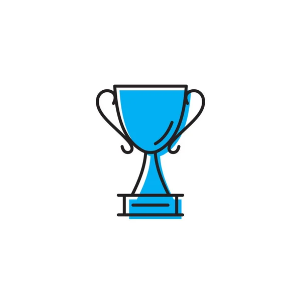 Trophy cup vector icon isolated on white background — Stock Vector