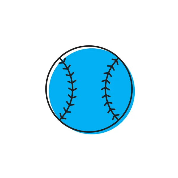 Бейсбольний м'яч Векторна піктограма ізольована на білому тлі — стоковий вектор