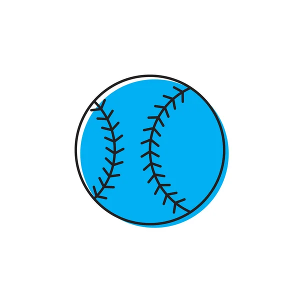 Ikona vektoru baseballového míče izolovaná na bílém pozadí — Stockový vektor