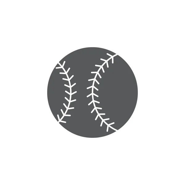 Baseball golyó vektor ikon izolált fehér háttér — Stock Vector