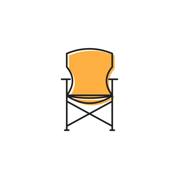 Кемпінг стілець Векторна іконка ізольована на білому тлі — стоковий вектор