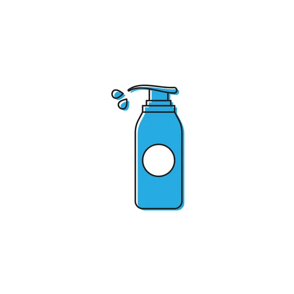 Dispenser pomp fles vector pictogram geïsoleerd op witte achtergrond — Stockvector