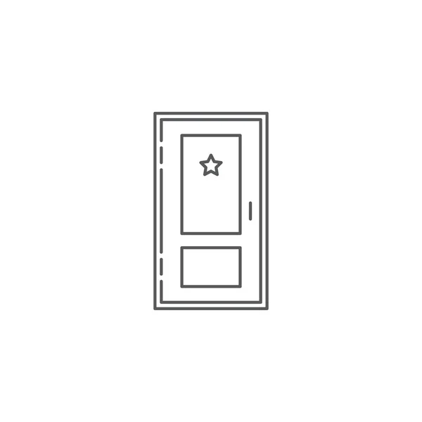 Vestidor puerta vector icono aislado sobre fondo blanco — Archivo Imágenes Vectoriales