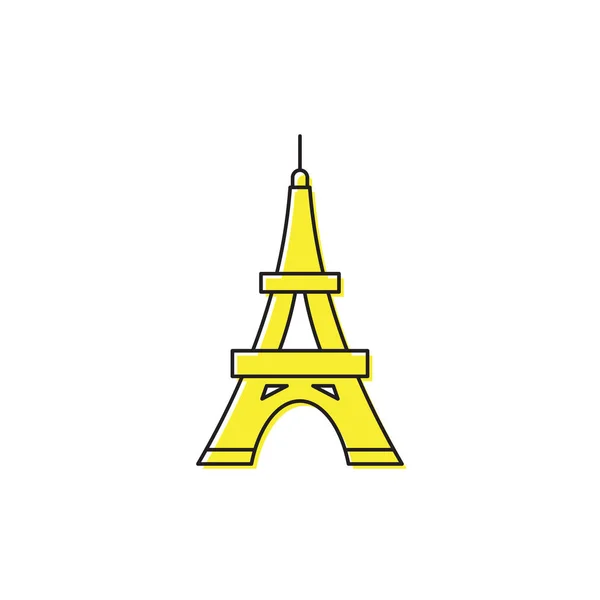 Eiffel Tower vector icon symbol isolated on white background — Stock Vector