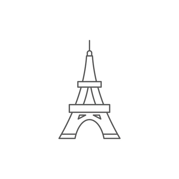 Eiffel toren vector pictogram symbool geïsoleerd op witte achtergrond — Stockvector