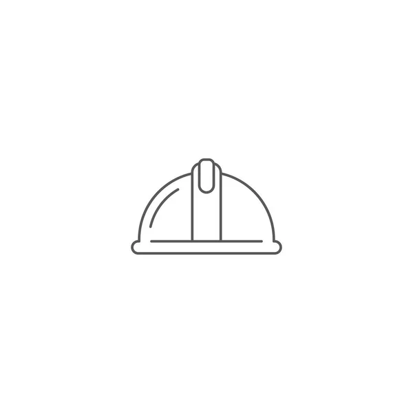 Capacete ou chapéu duro símbolo vetor ícone isolado no fundo branco — Vetor de Stock