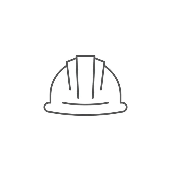 Casco o símbolo de icono de vector de sombrero duro aislado sobre fondo blanco — Archivo Imágenes Vectoriales