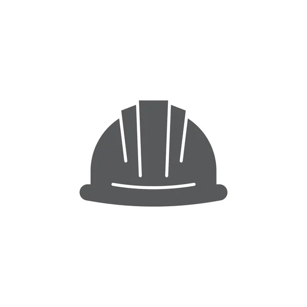 Casque ou chapeau dur vecteur icône symbole isolé sur fond blanc — Image vectorielle