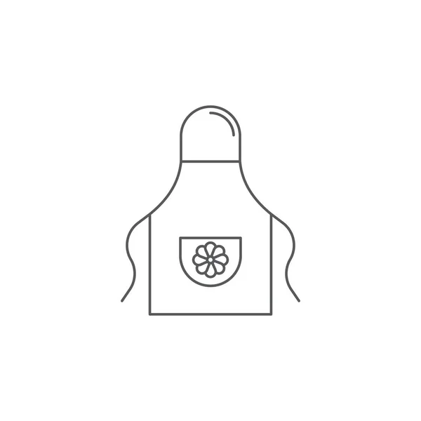 Delantal de cocina vector icono símbolo aislado sobre fondo blanco — Archivo Imágenes Vectoriales