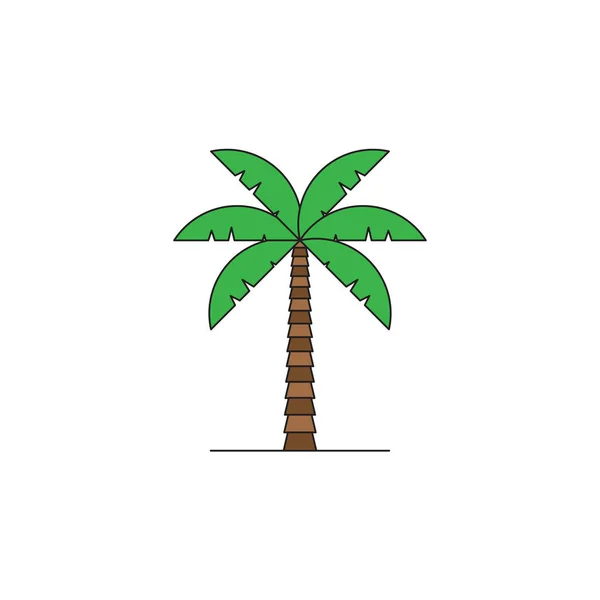 Palm Tree Vector Icon symbol isolerad på vit bakgrund — Stock vektor