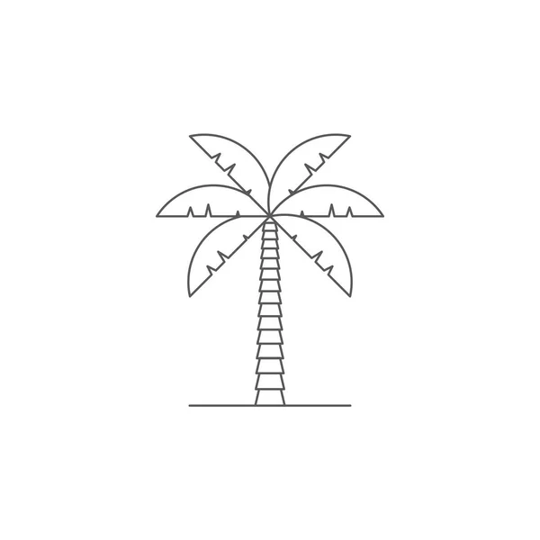 Dłoń drzewo ikona na białym tle symbol wektor — Wektor stockowy