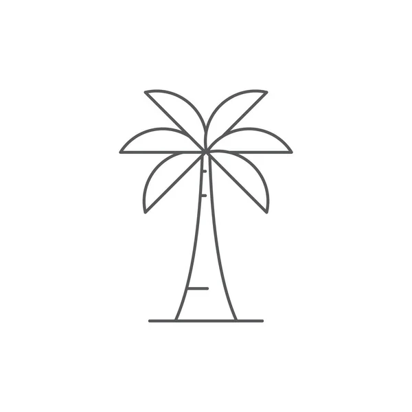 在白色背景上隔离的棕榈树矢量图标符号 — 图库矢量图片