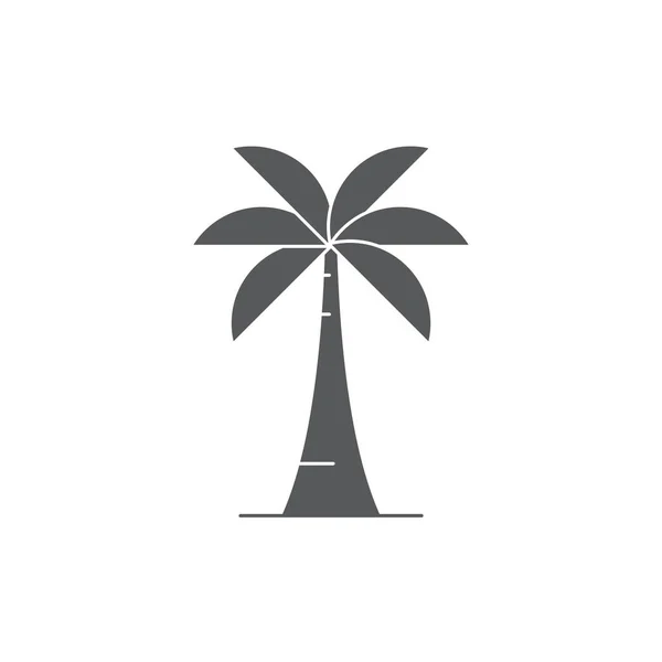 Palmera vector icono símbolo aislado sobre fondo blanco — Archivo Imágenes Vectoriales