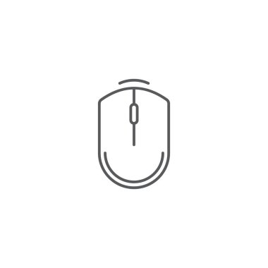 Beyaz arka planda yalıtılmış fare vektör simgesi simgesi