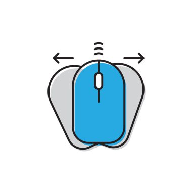 Beyaz arka planda yalıtılmış fare vektör simgesi simgesi