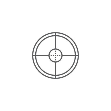 Beyaz arka planda yalıtılmış crosshair vektör simgesi simgesi