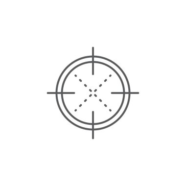 Beyaz arka planda yalıtılmış crosshair vektör simgesi simgesi