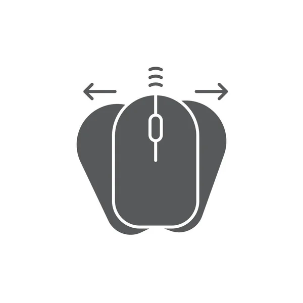 Ícone do vetor do mouse símbolo isolado no fundo branco — Vetor de Stock