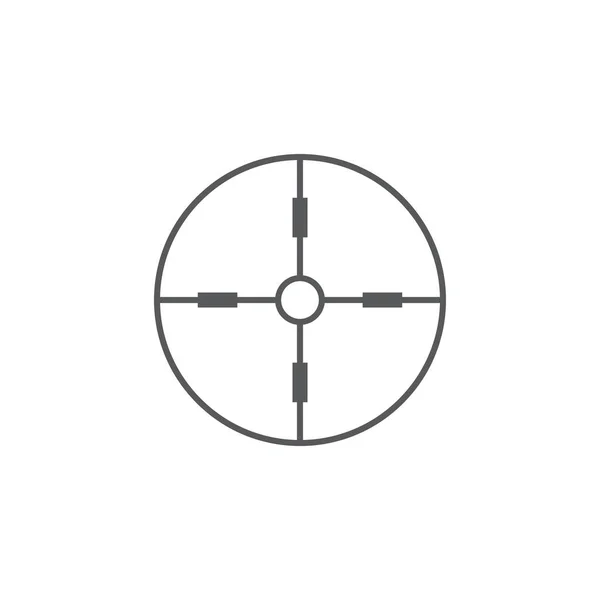 Crosshair vector icono símbolo aislado sobre fondo blanco — Vector de stock