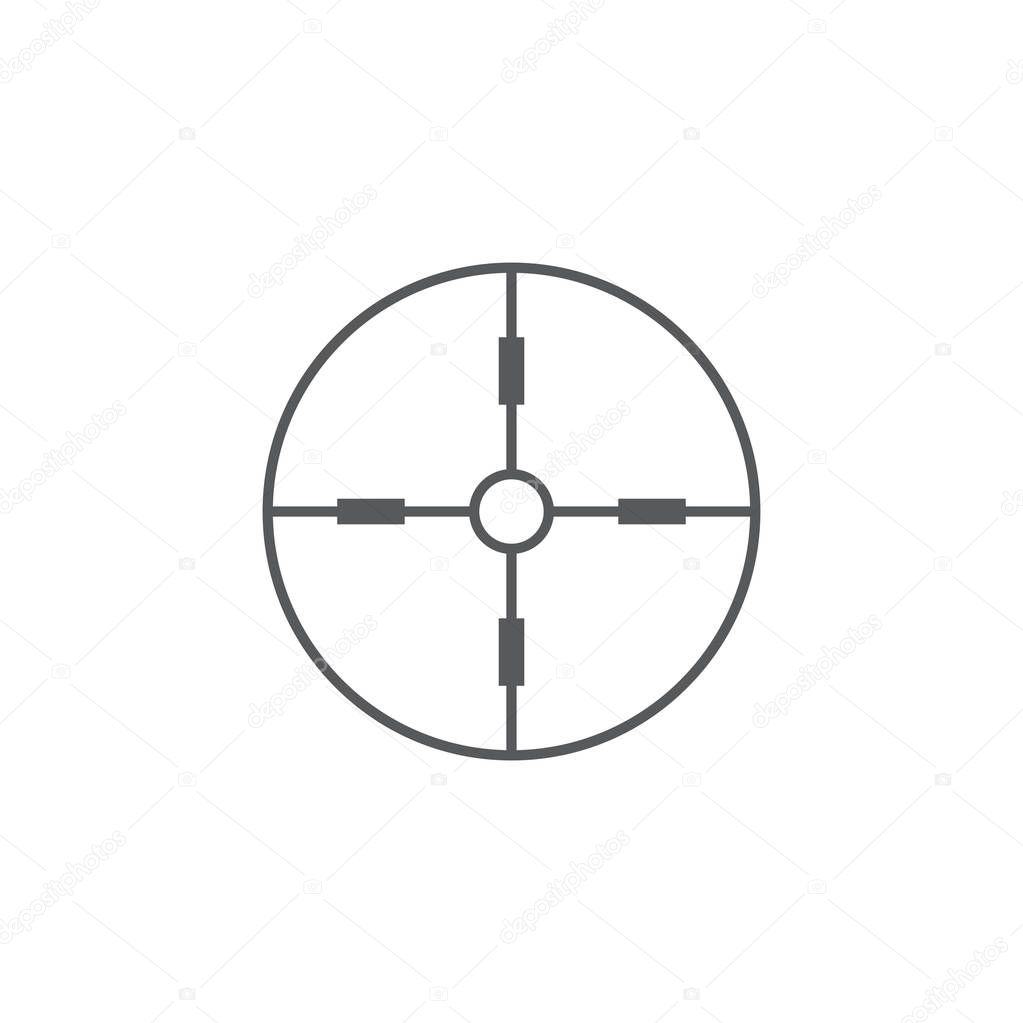 Crosshair vector icon symbol isolated on white background