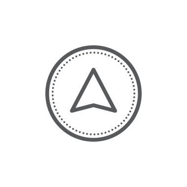 Beyaz arka planda yalıtılmış gezinme imleci vektör simgesi simgesi