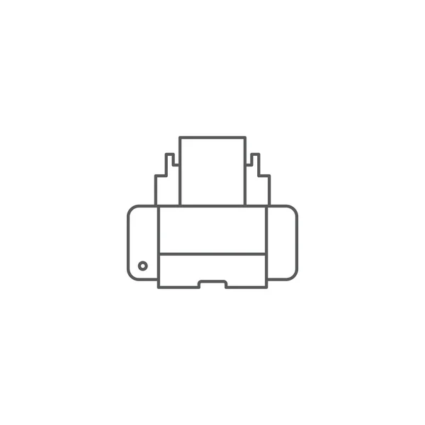 Impresora impresión papel máquina vector icono aislado sobre fondo blanco — Vector de stock