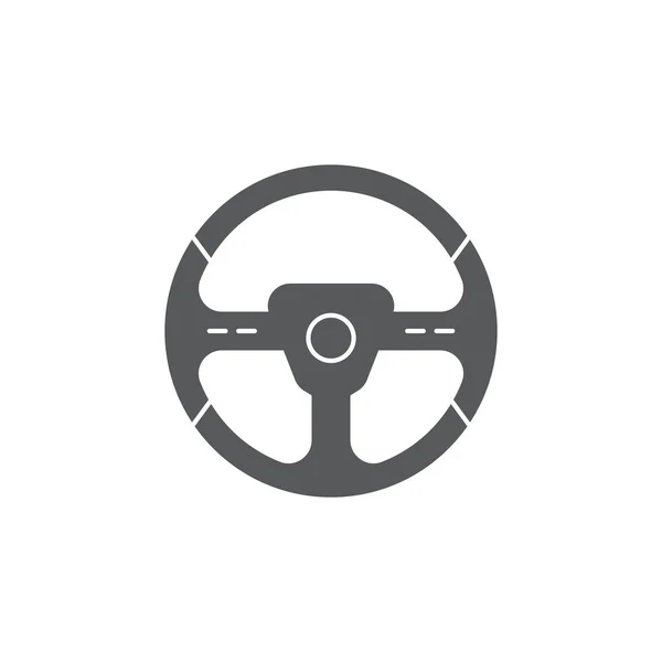 Symbol koła kierownicy wektor ikona na białym tle — Wektor stockowy