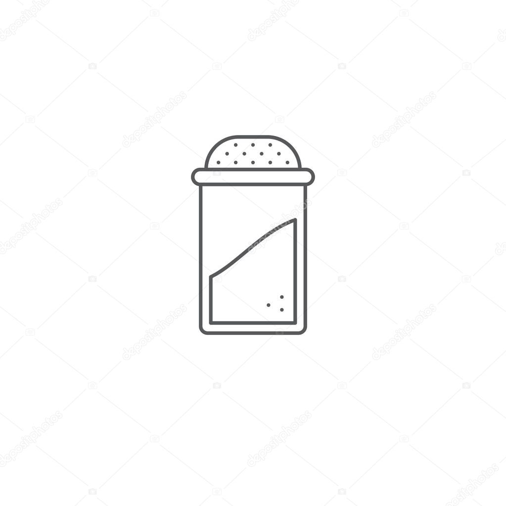 Sugar dispenser vector icon isolated on white background