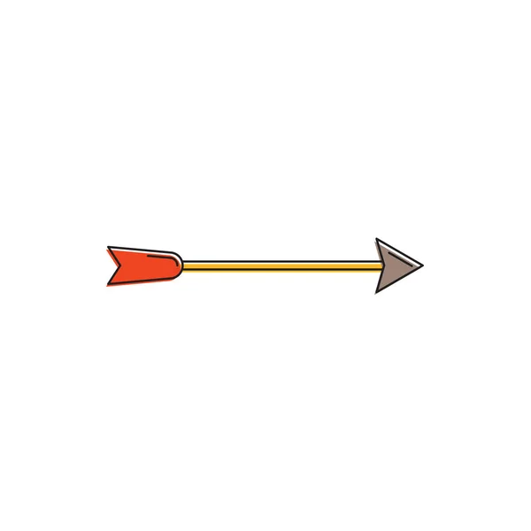 Tir à l'arc flèche vectorielle icône symbole isolé sur fond blanc — Image vectorielle