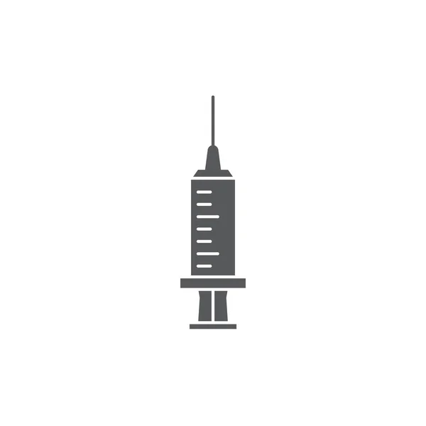 Symbole d'icône de vecteur de seringue médicale isolé sur fond blanc — Image vectorielle