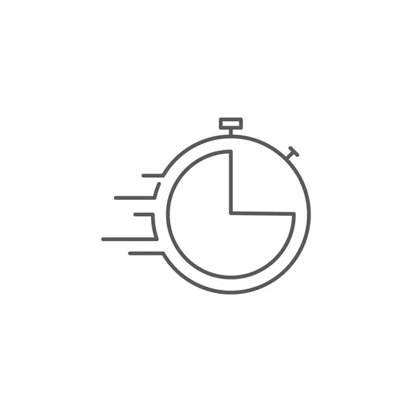 Timer-Vektor-Symbol auf weißem Hintergrund isoliert — Stockvektor