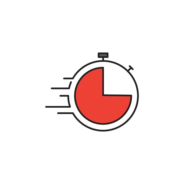 Timer vector pictogram symbool geïsoleerd op witte achtergrond — Stockvector