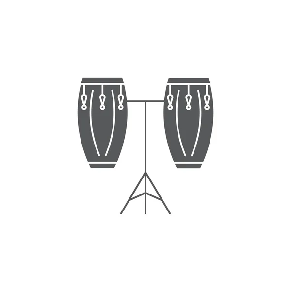 Conga dob vektor ikon szimbólum izolált fehér háttér — Stock Vector