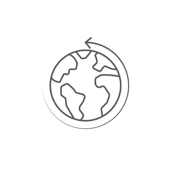 Símbolo do ícone do vetor do globo terrestre isolado no fundo branco —  Vetores de Stock