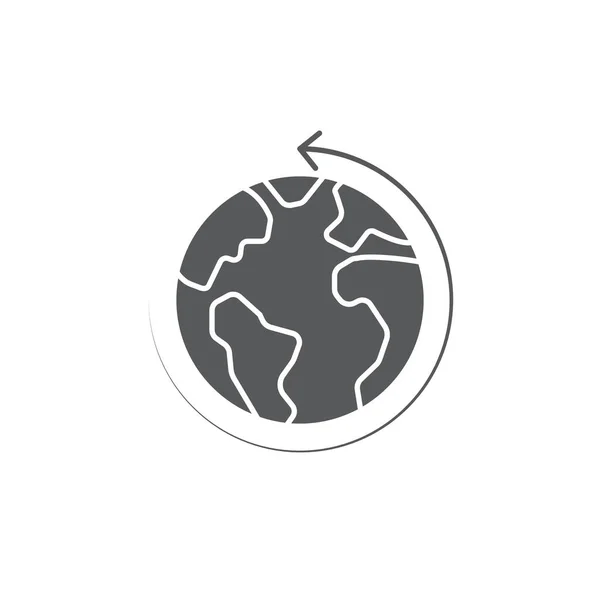 Erde Globus Vektor Symbol Symbol isoliert auf weißem Hintergrund — Stockvektor