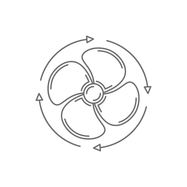 Символ вектора направления вращения вентилятора изолирован на белом фоне — стоковый вектор