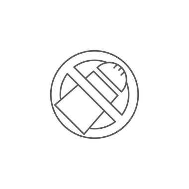 Sodyum içermeyen gıda etiketi vektör simgesi simgesi beyaz arka plan üzerinde izole