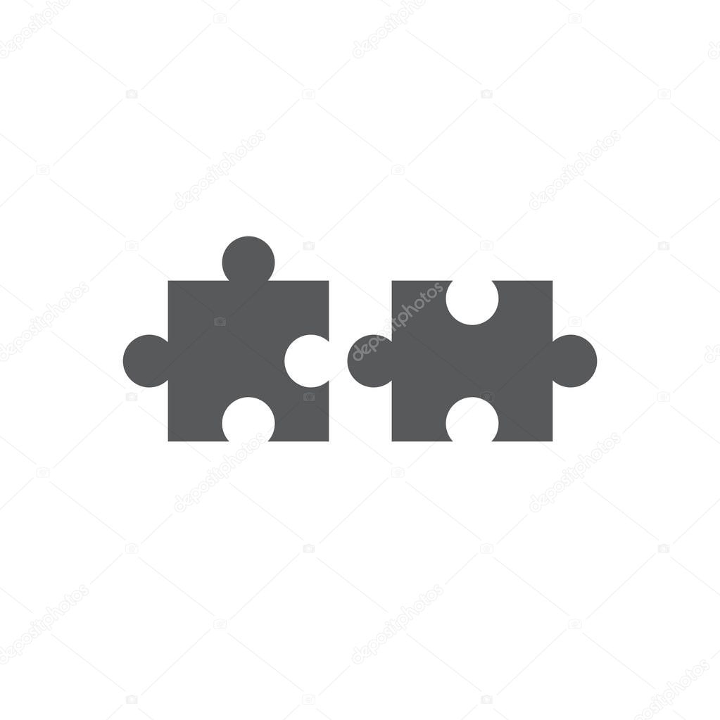 Puzzle vector icon symbol isolated on white background