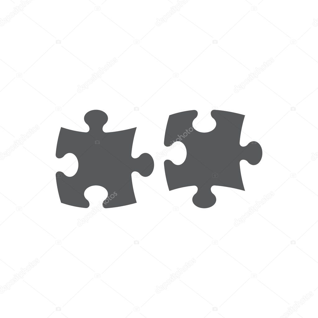 Puzzle vector icon symbol isolated on white background