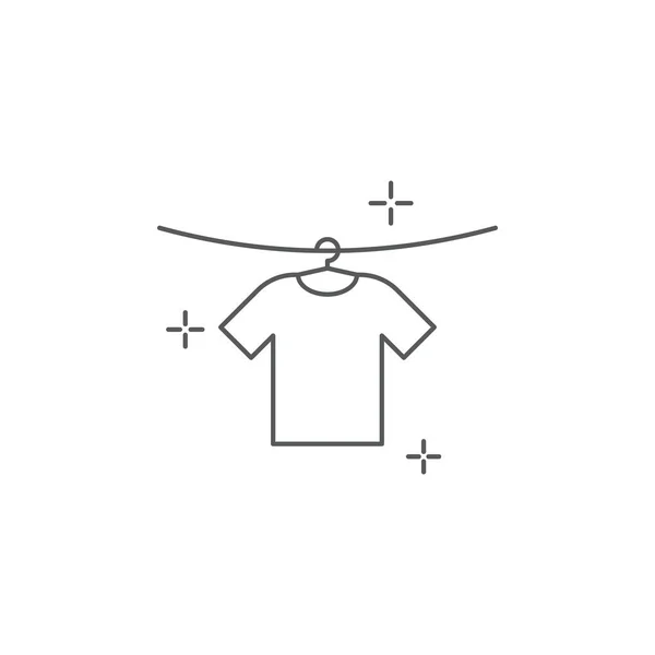 Μπλουζάκια που κρέμονται πάνω σε ένα σύμβολο του διανυσματικού διάνυσμα, απομονωμένο σε λευκό φόντο — Διανυσματικό Αρχείο