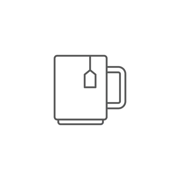 Taza de té bebida icono vectorial aislado sobre fondo blanco — Vector de stock