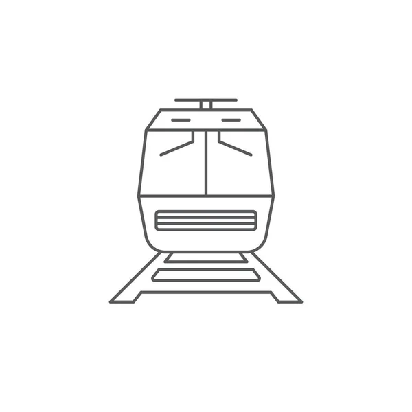 Tren demiryolu vektör simgesi ulaşım sembolü beyaz arka plan üzerinde izole — Stok Vektör