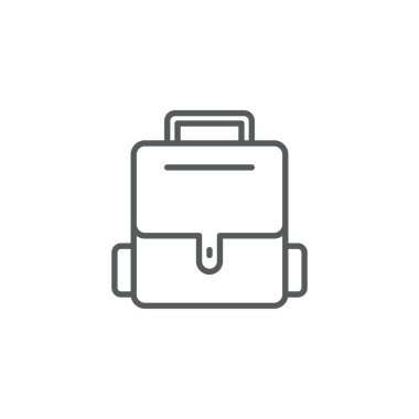 Bebek çantası vektör simgesi modası beyaz arkaplanda izole