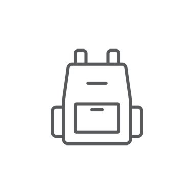 Bebek çantası vektör simgesi modası beyaz arkaplanda izole