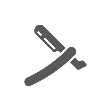 Berber dükkanı ekipmanı vektör simgesi simgesi araçları beyaz arkaplanda izole